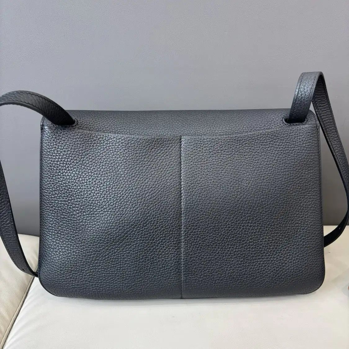 Hermes Hermes Halzan 31 black Clemence cowhide leather crossbody bag silver hardware C Size ONE SIZE - 5 Thumbnail