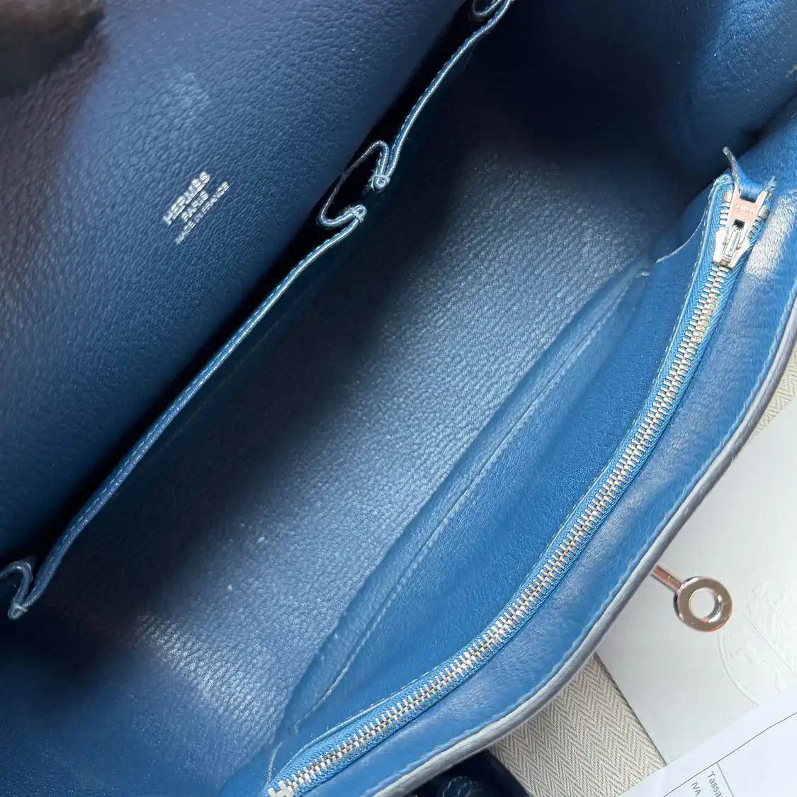 Hermes Hermes Jypsiere 28 denim blue Clemence cowhide leather Jypsiere bag shoulder bag Size ONE SIZE - 8 Thumbnail