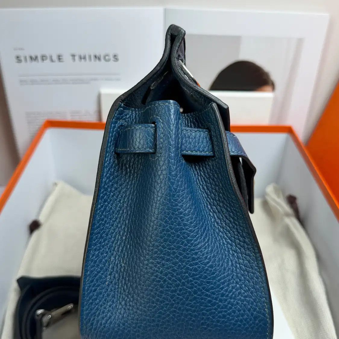 Hermes Hermes Jypsiere 28 denim blue Clemence cowhide leather Jypsiere bag shoulder bag Size ONE SIZE - 5 Thumbnail