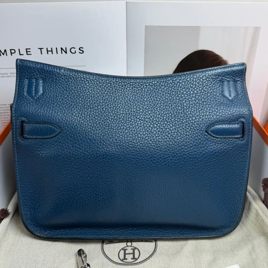 Hermes Hermes Jypsiere 28 denim blue Clemence cowhide leather Jypsiere bag shoulder bag Size ONE SIZE - 3 Thumbnail