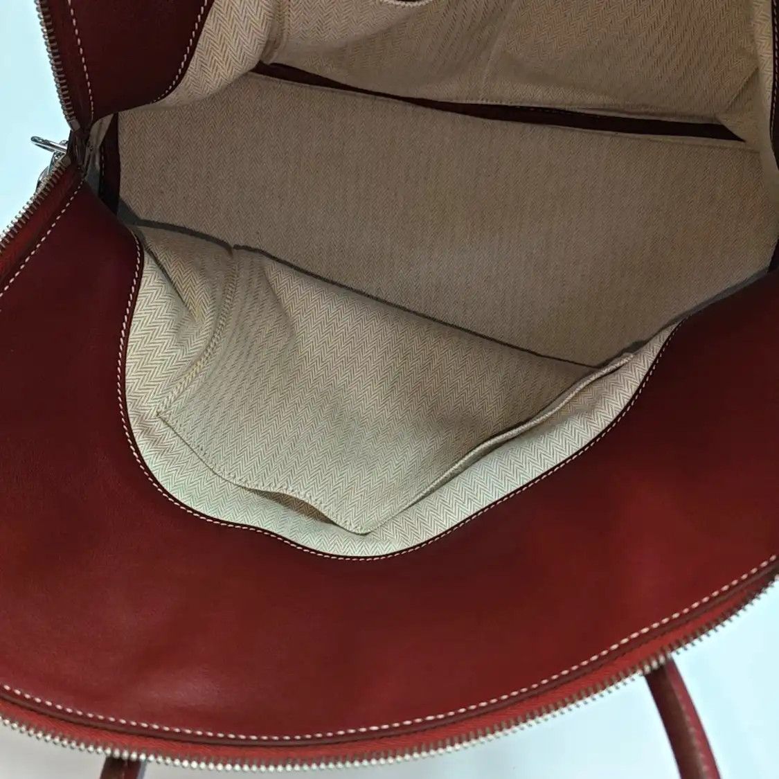 Hermes Hermes Bolide Hermes red Swift cowhide leather handbag silver hardware T Size ONE SIZE - 7 Thumbnail