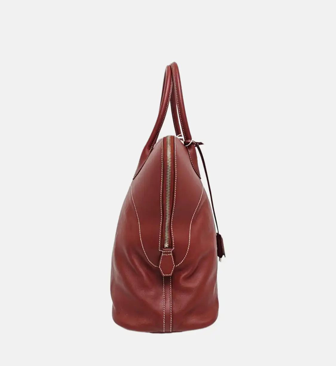 Hermes Hermes Bolide Hermes red Swift cowhide leather handbag silver hardware T Size ONE SIZE - 3 Thumbnail