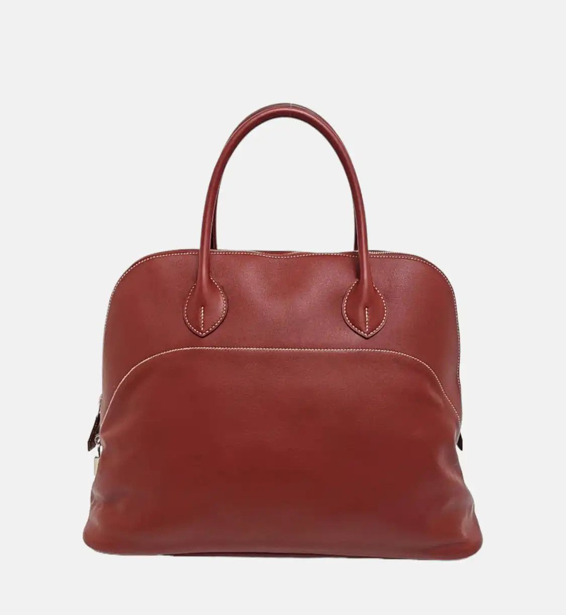 Hermes Hermes Bolide Hermes red Swift cowhide leather handbag silver hardware T Size ONE SIZE - 8 Thumbnail
