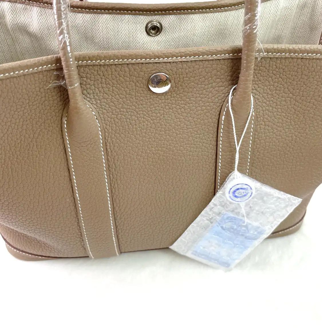 Hermes Hermes Garden Party 30 Etoupe Negondacowhide leather Garden Party handbag silver Size ONE SIZE - 7 Thumbnail