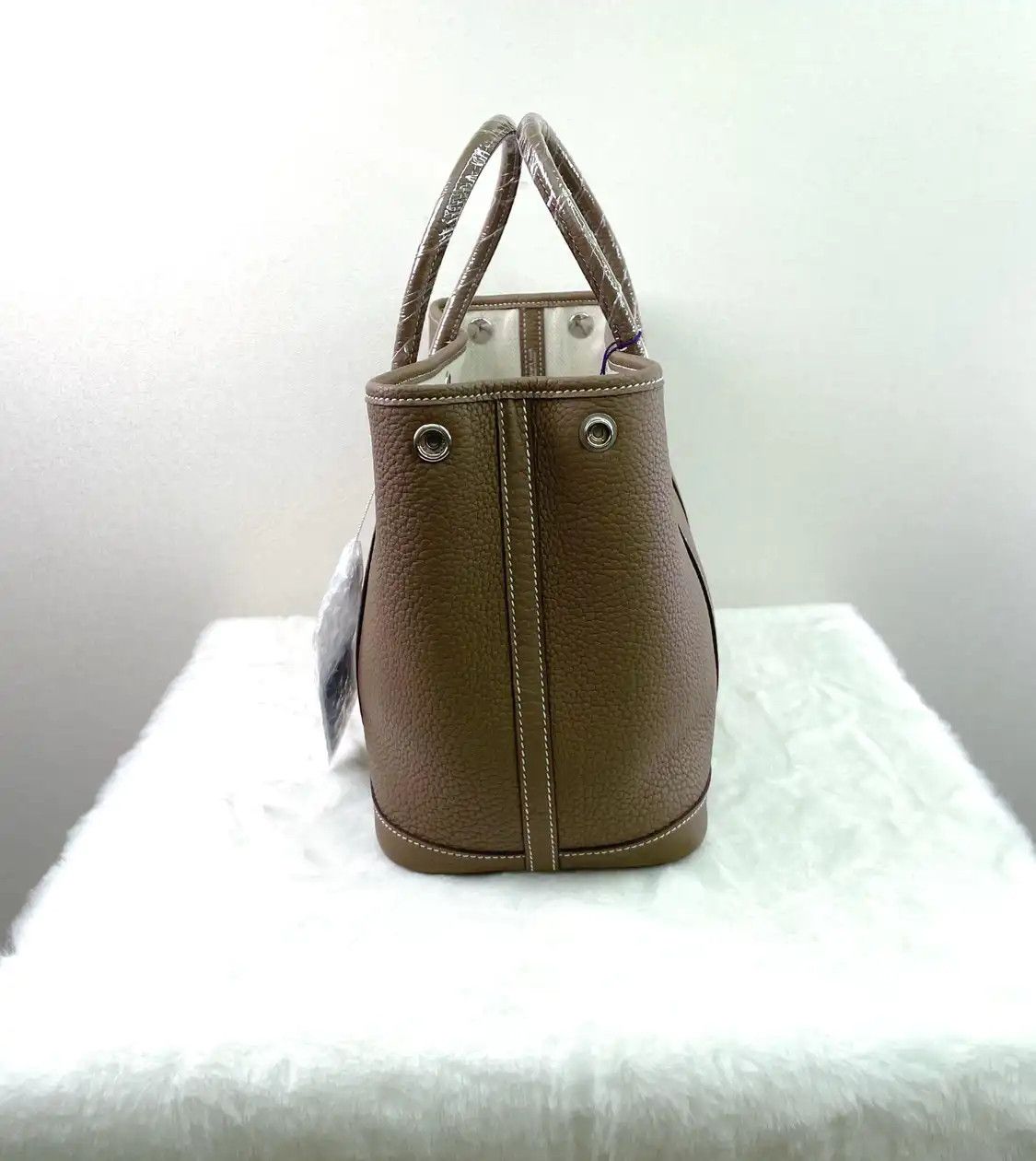 Hermes Hermes Garden Party 30 Etoupe Negondacowhide leather Garden Party handbag silver Size ONE SIZE - 2 Thumbnail