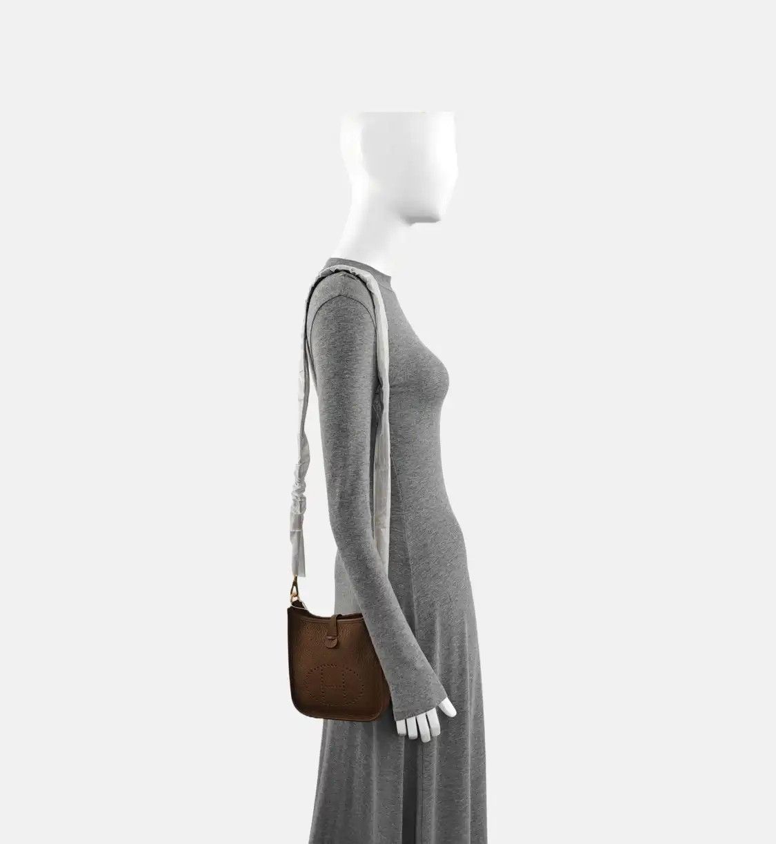 Hermes Hermes Evelyne 17 chestnut Clemence cowhide leather cutout Evelyne shoulder bag Size ONE SIZE - 2 Thumbnail