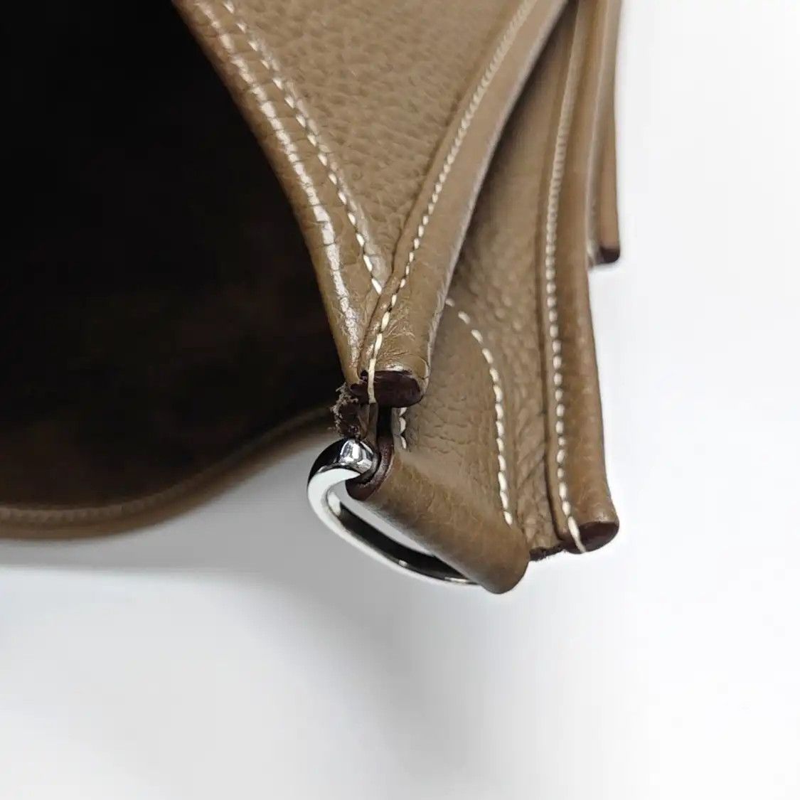 Hermes Hermes Evelyne 29 Etoupe Clemence cowhide leather cutout Evelyne shoulder bag cr Size ONE SIZE - 14 Thumbnail