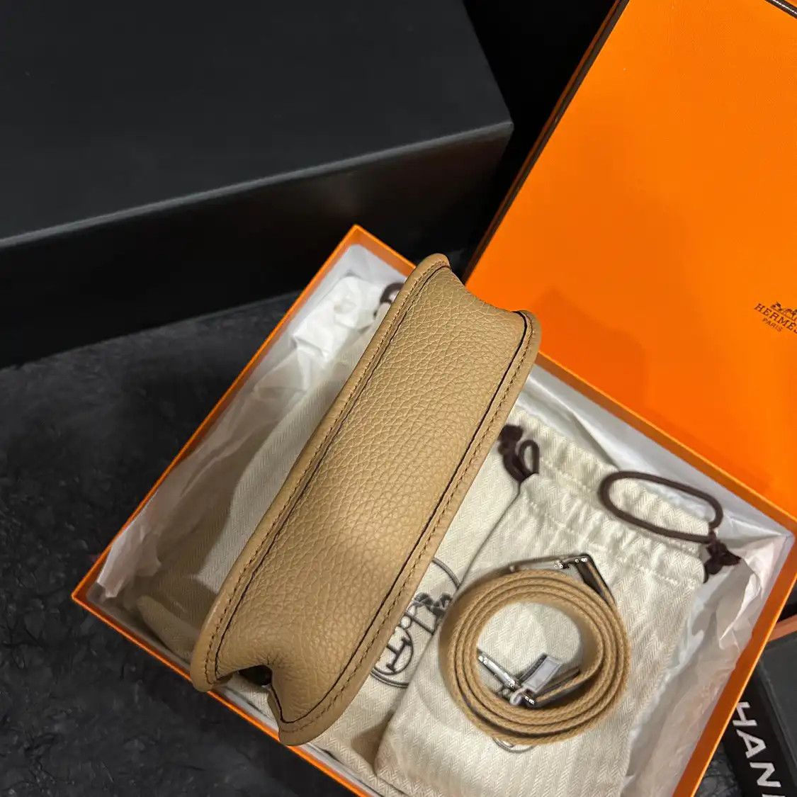 Hermes Hermes Evelyne mini Cookie Clemence cowhide leather cutout Evelyne shoulder bag Size ONE SIZE - 4 Thumbnail