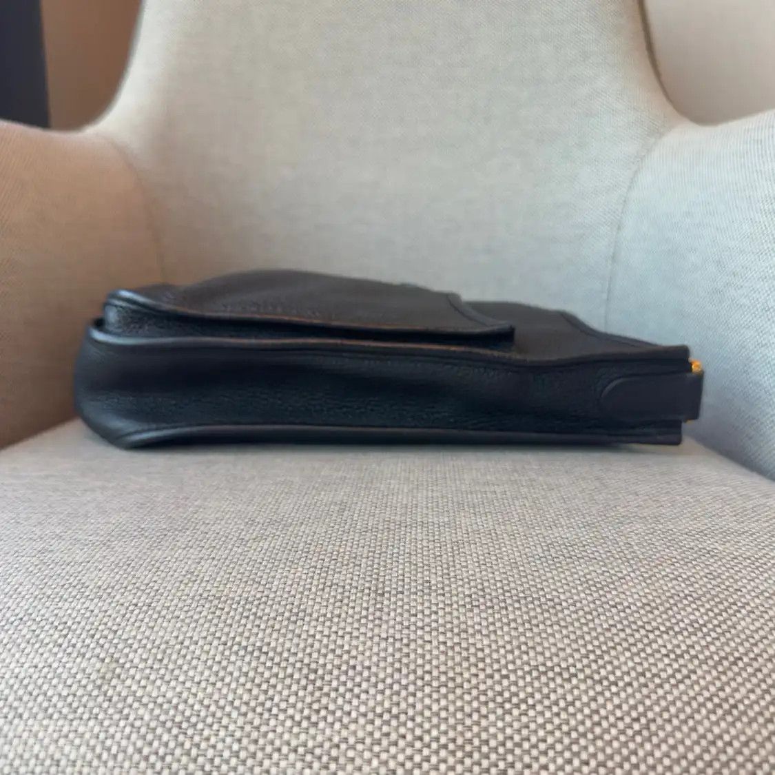 Hermes Hermes Evelyne PM Midnight Blue Clemence cowhide leather cutout Evelyne shoulder Size ONE SIZE - 3 Thumbnail