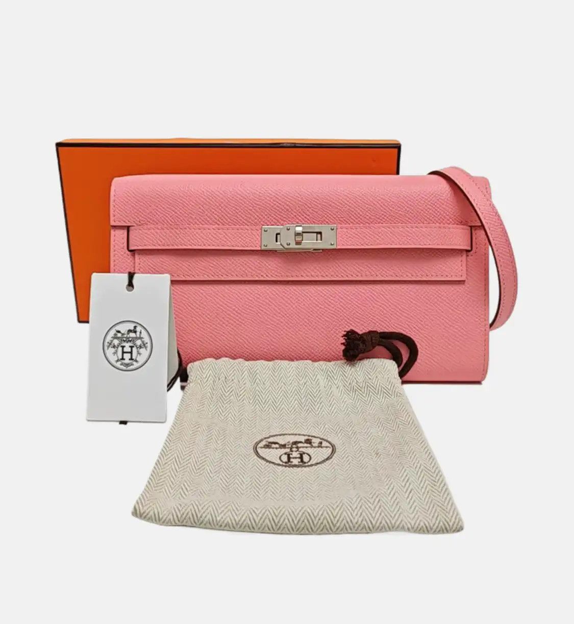 Hermes Hermes Kelly rose pink Epsom cowhide leather Kelly shoulder bag crossbody bag si Size ONE SIZE - 8 Thumbnail