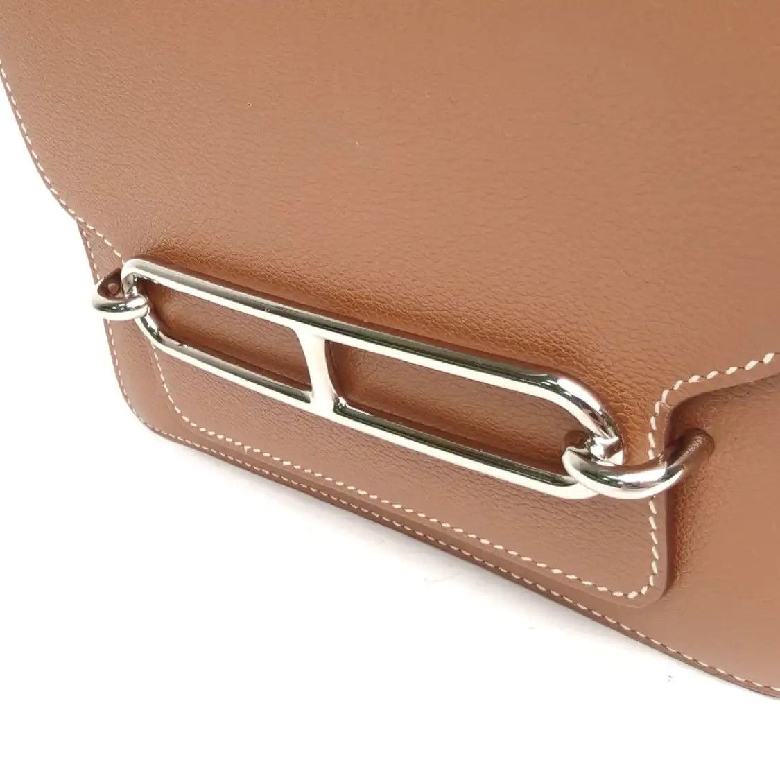 Hermes Hermes Roulis 19 Gold Brown Evercolor cowhide leather crossbody bag silver hardw Size ONE SIZE - 7 Thumbnail
