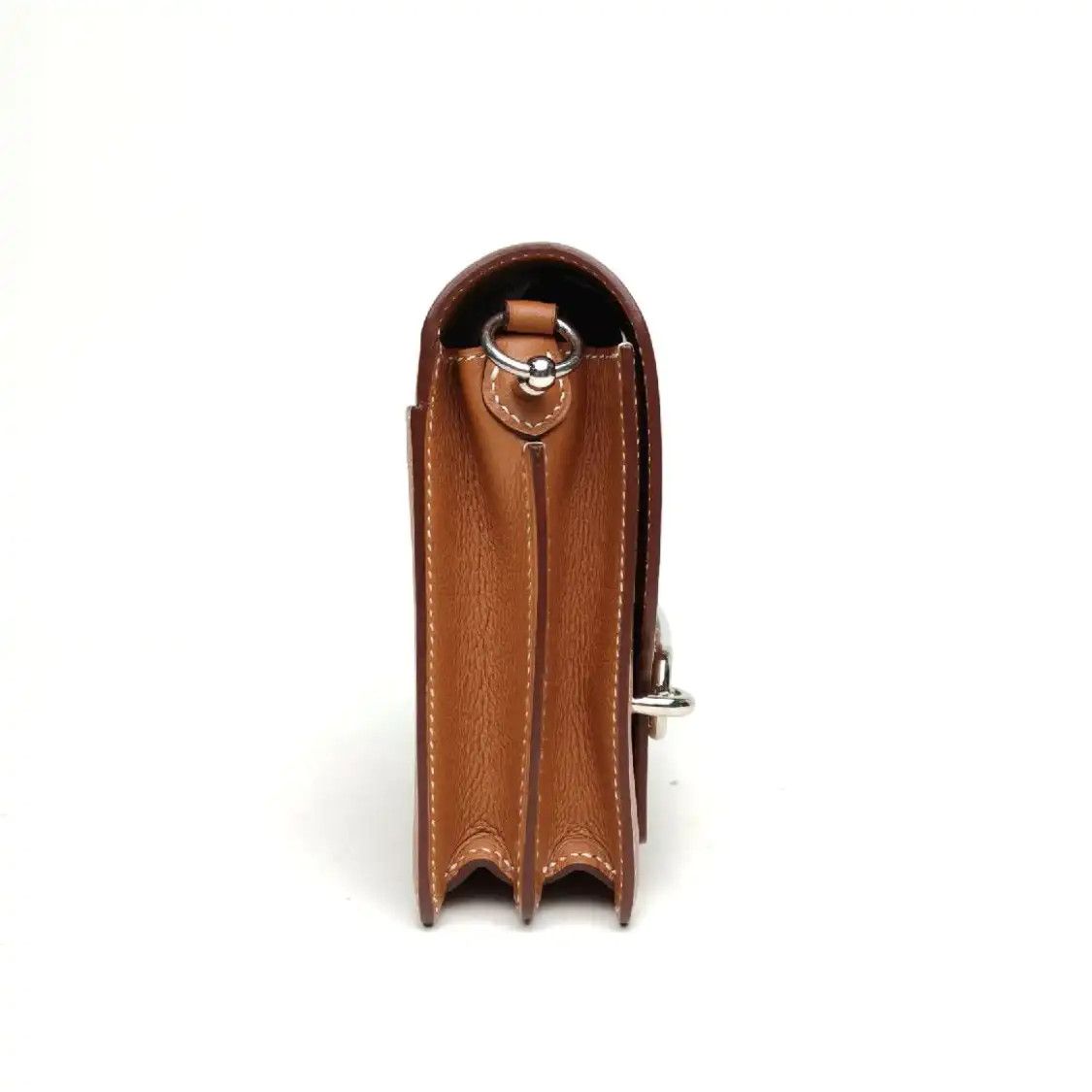 Hermes Hermes Roulis 19 Gold Brown Evercolor cowhide leather crossbody bag silver hardw Size ONE SIZE - 5 Thumbnail