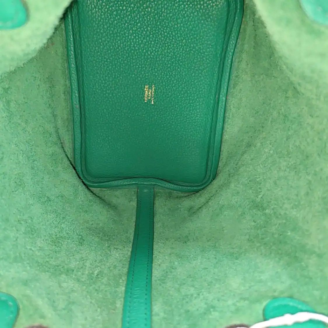 Hermes Hermes Picotin Lock 18 velvet green Clemence cowhide leather picotin handbag gol Size ONE SIZE - 7 Thumbnail