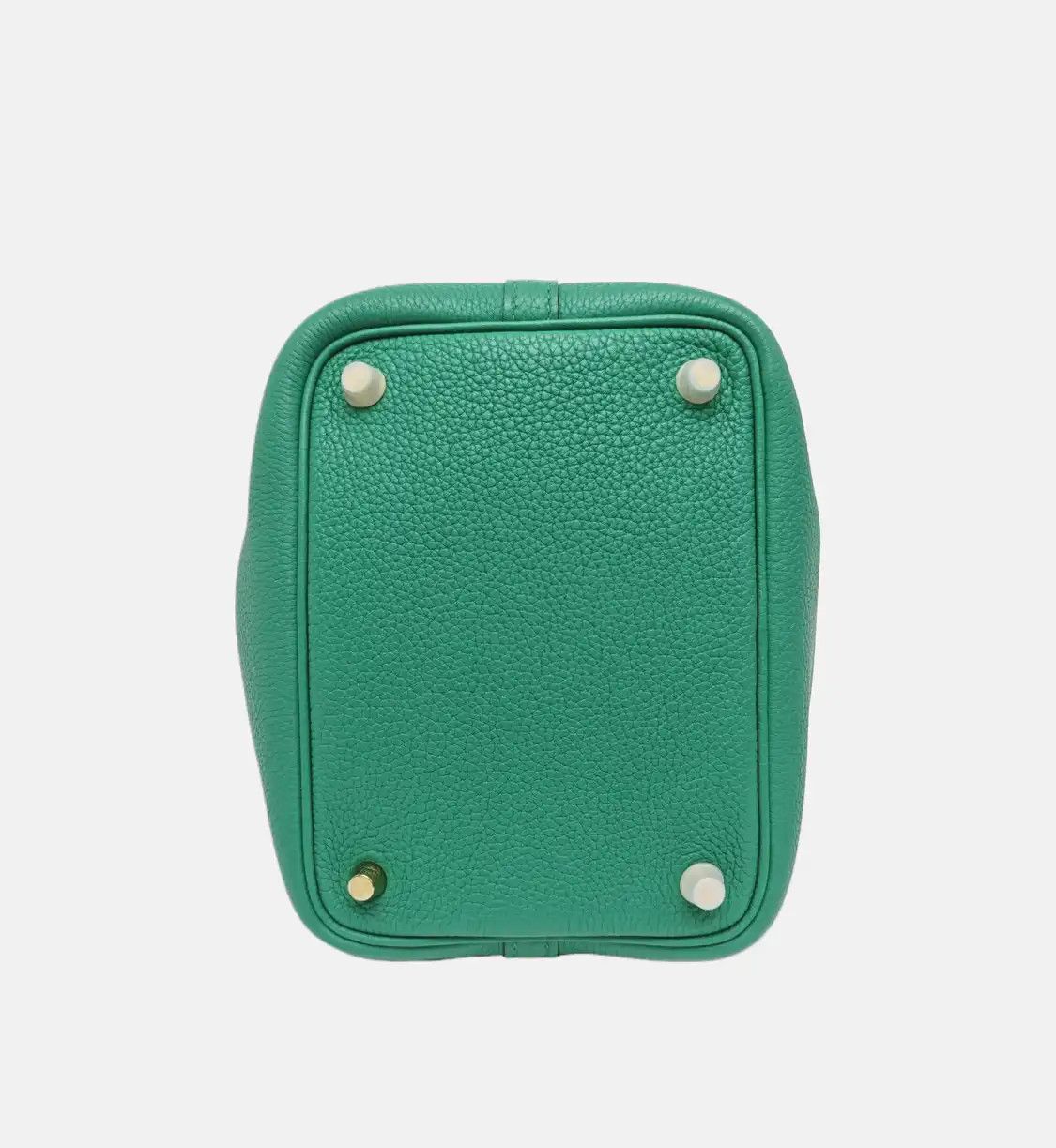 Hermes Hermes Picotin Lock 18 velvet green Clemence cowhide leather picotin handbag gol Size ONE SIZE - 6 Thumbnail