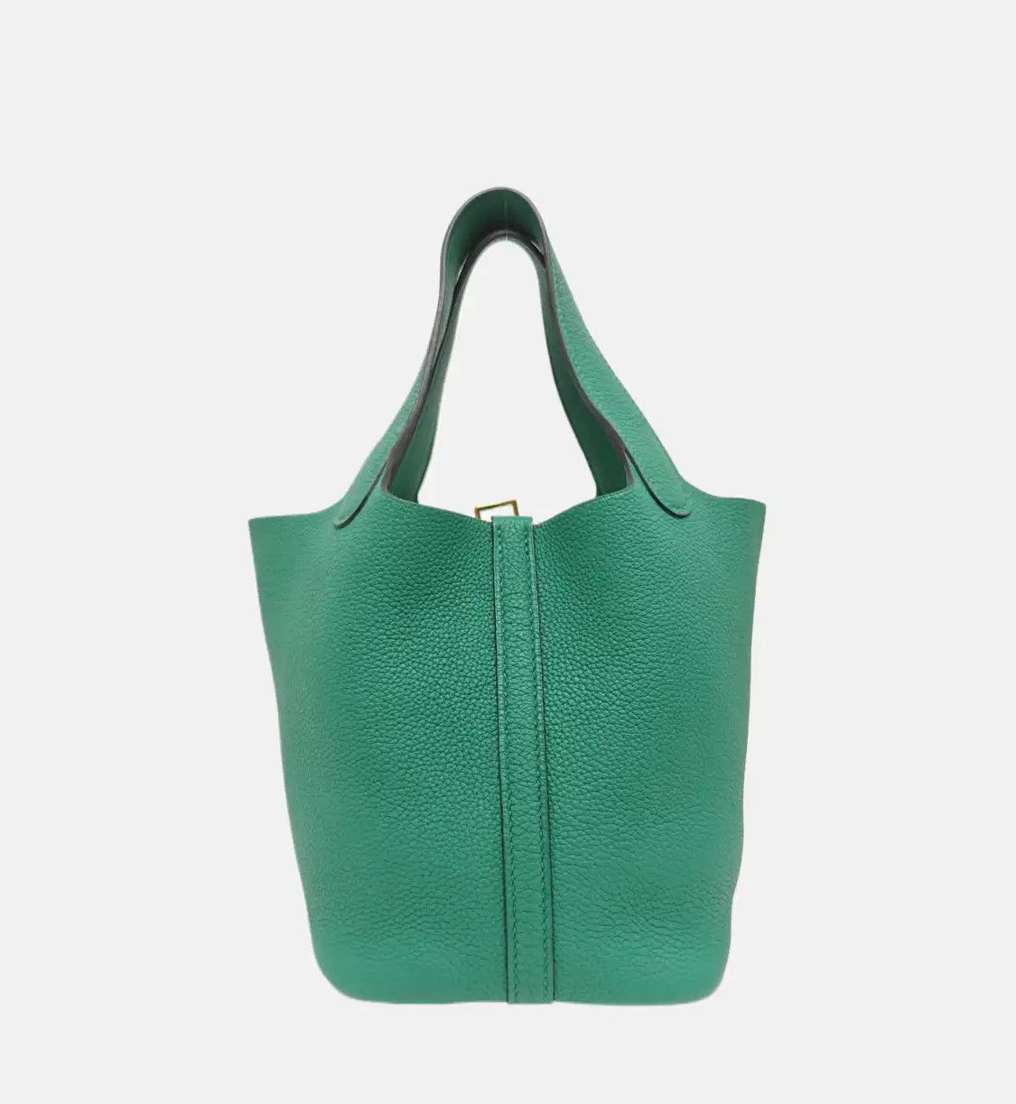 Hermes Hermes Picotin Lock 18 velvet green Clemence cowhide leather picotin handbag gol Size ONE SIZE - 5 Thumbnail