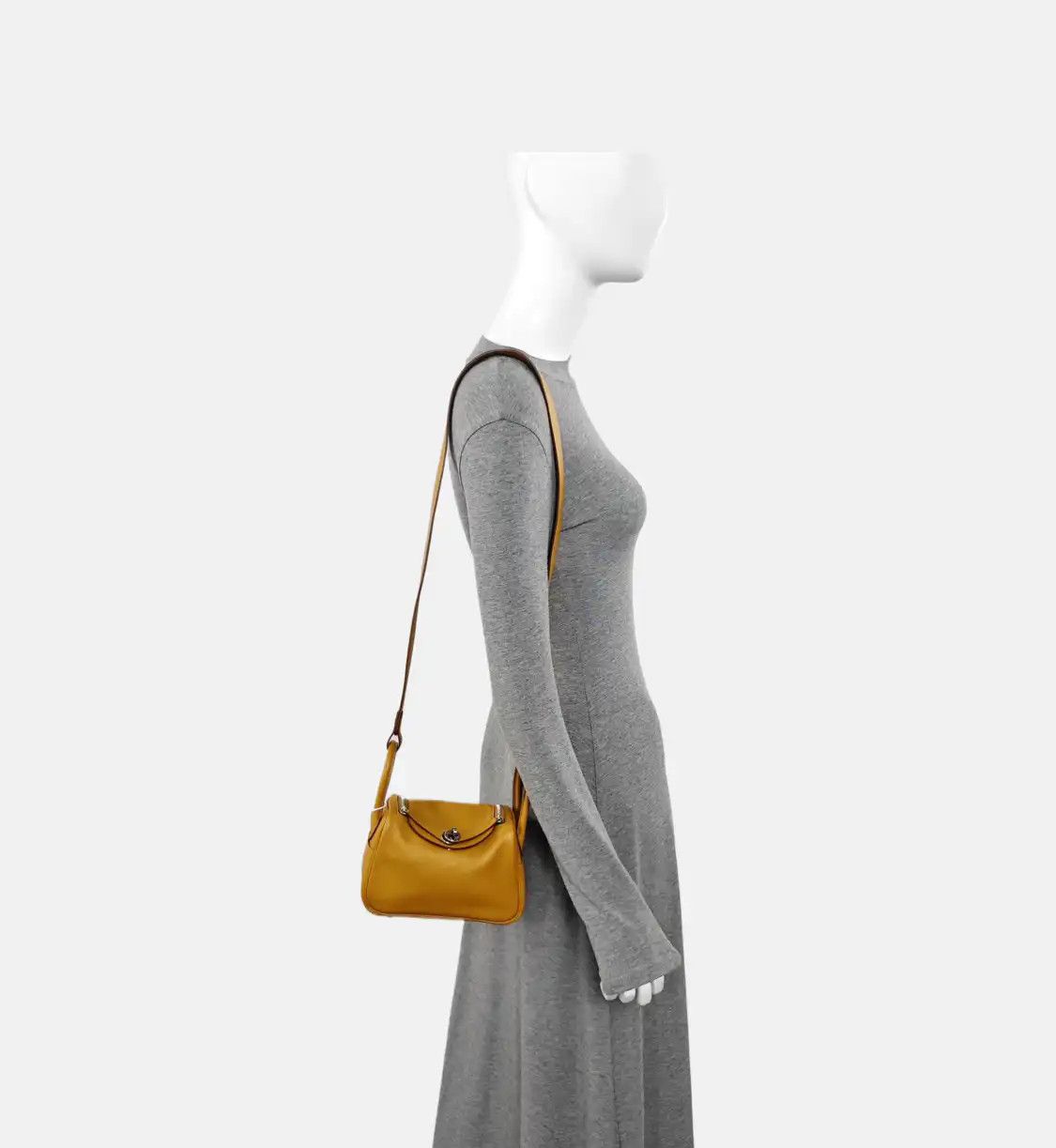 Hermes Hermes Lindy linen Swift cowhide leather shoulder bag silver hardware Y Size ONE SIZE - 2 Thumbnail