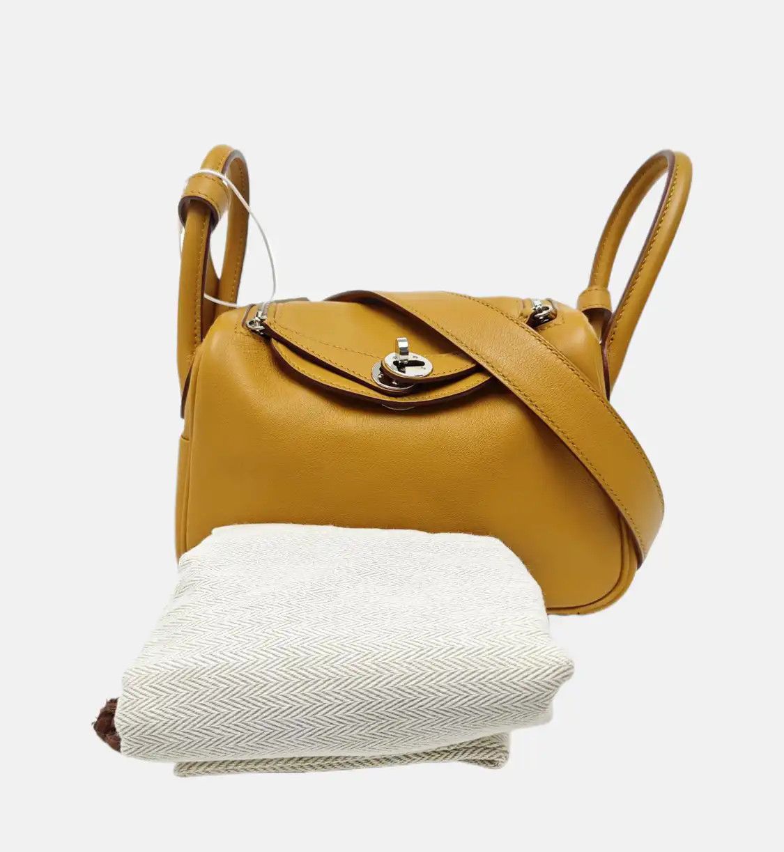 Hermes Hermes Lindy linen Swift cowhide leather shoulder bag silver hardware Y Size ONE SIZE - 8 Thumbnail