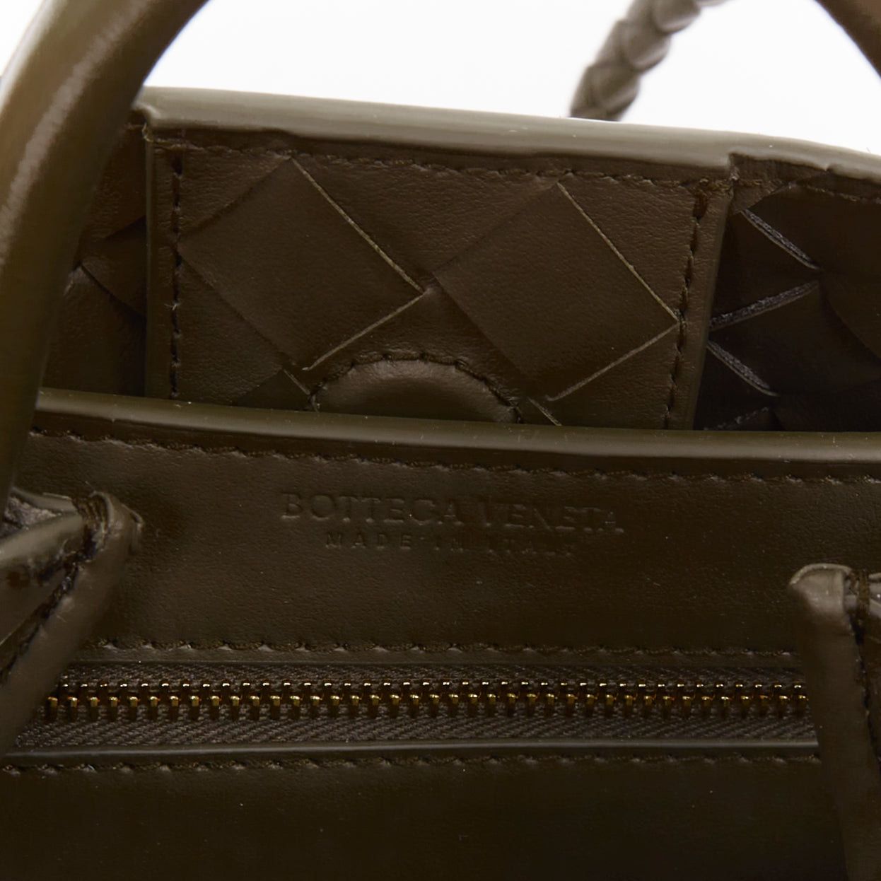 Bottega Veneta BOTTEGA VENETA Small Andiamo grey intrecciato suede gold knot tote bag Size ONE SIZE - 11 Thumbnail