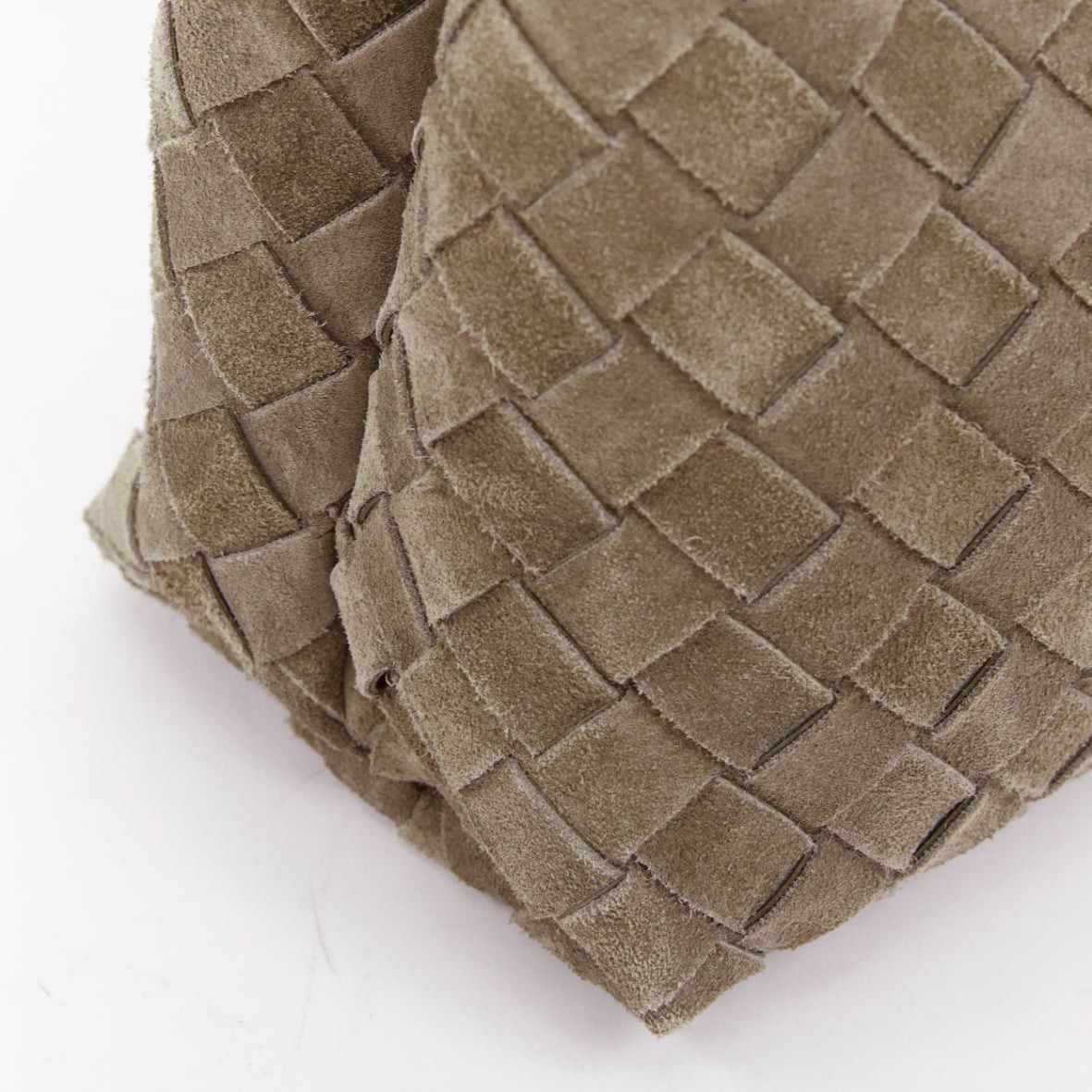 Bottega Veneta BOTTEGA VENETA Small Andiamo grey intrecciato suede gold knot tote bag Size ONE SIZE - 8 Thumbnail