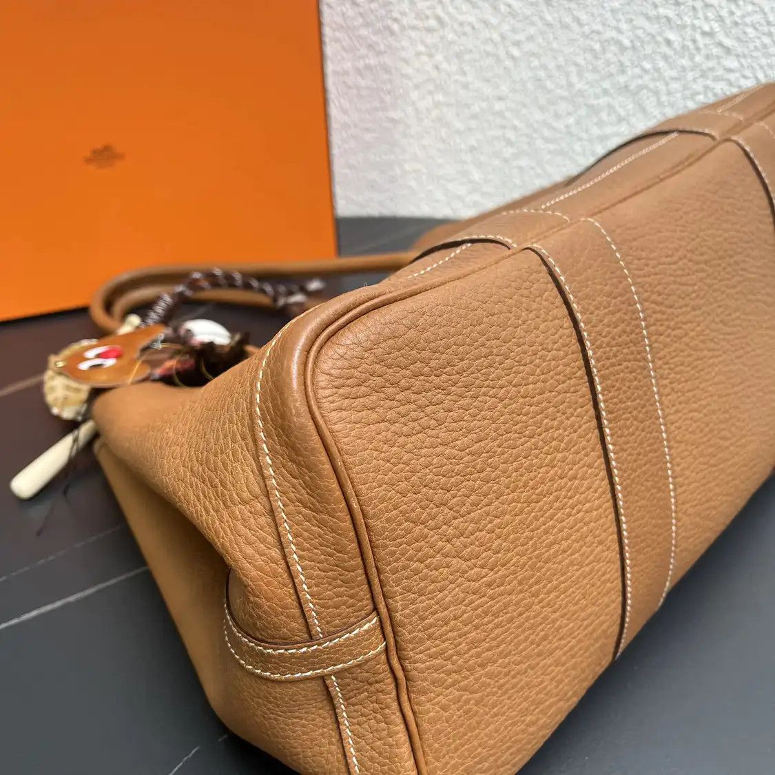 Hermes Hermes Garden Party 36 Gold Brown Negondacowhide leather Garden Party handbag si Size ONE SIZE - 4 Thumbnail