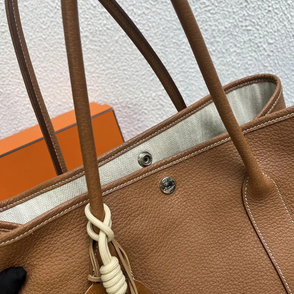 Hermes Hermes Garden Party 36 Gold Brown Negondacowhide leather Garden Party handbag si Size ONE SIZE - 11 Thumbnail