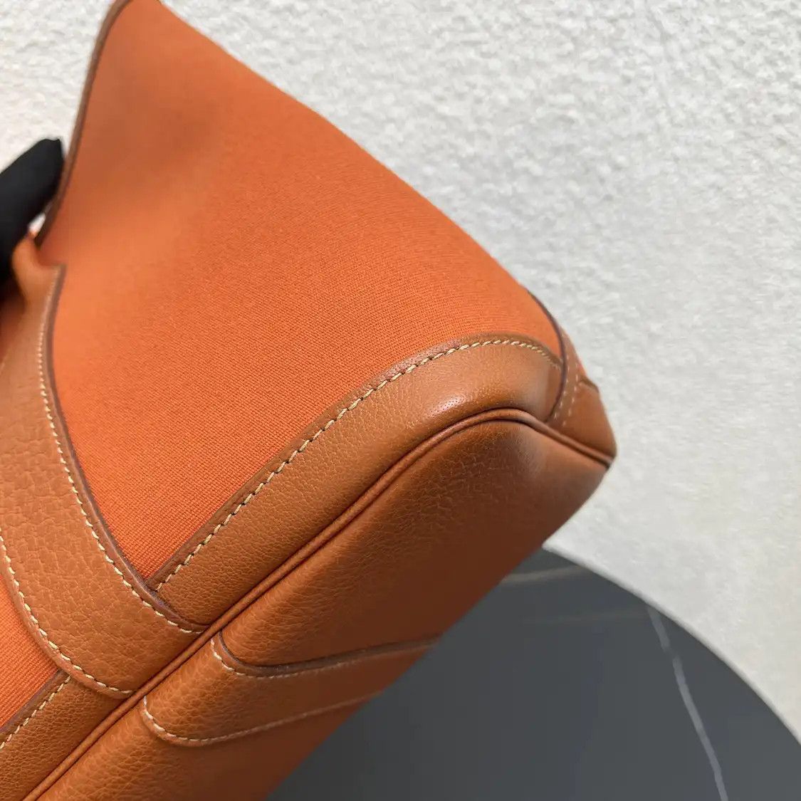 Hermes Hermes Garden Party 30 Hermes orange canvas Garden Party crossbody bag silver ha Size ONE SIZE - 3 Thumbnail