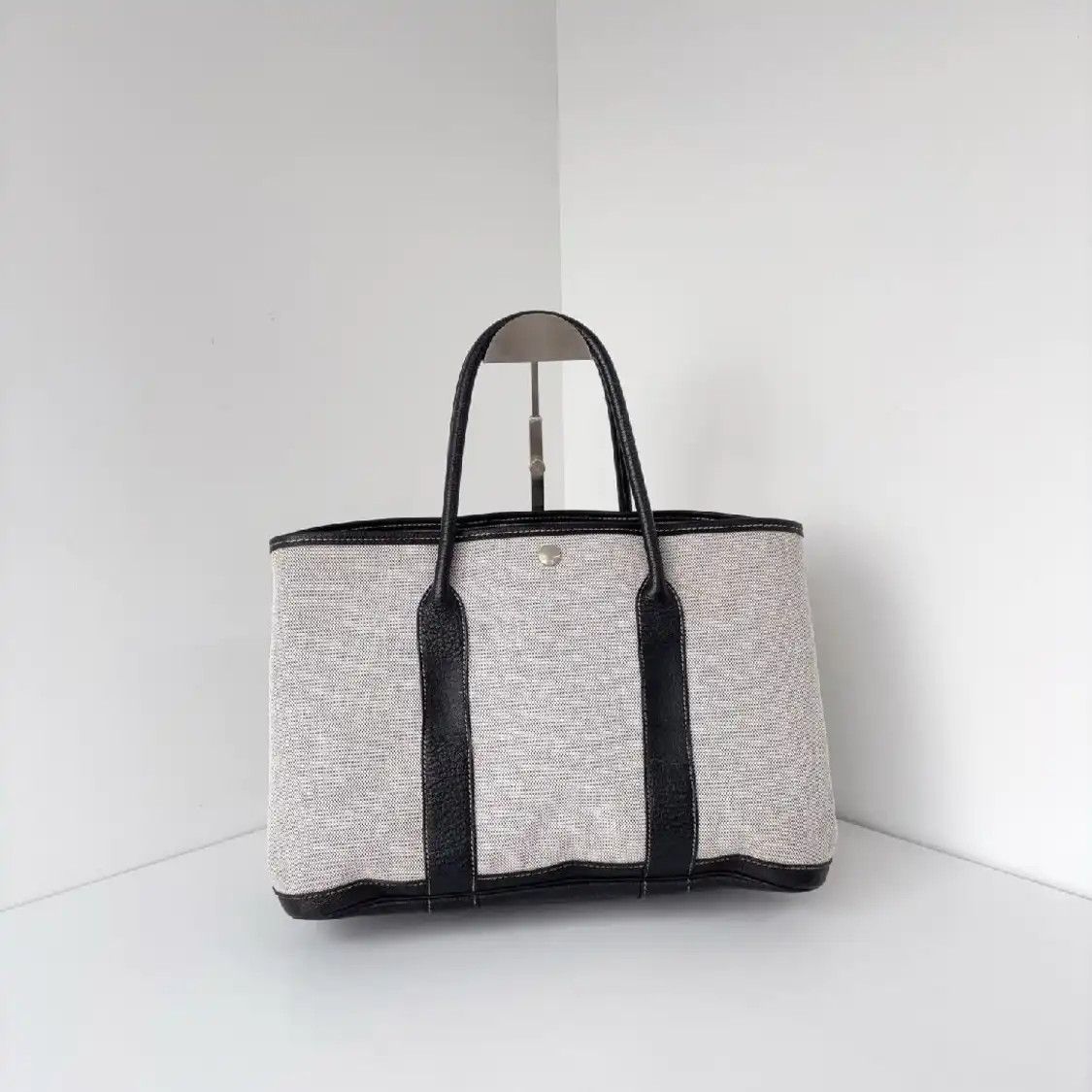 Hermes Hermes Garden Party 36 milkshake white canvas Garden Party shoulder bag silver h Size ONE SIZE - 4 Thumbnail