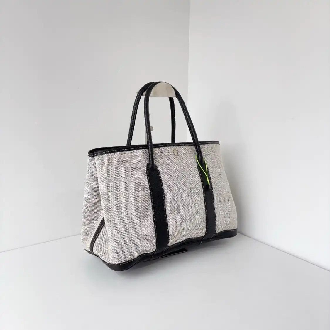 Hermes Hermes Garden Party 36 milkshake white canvas Garden Party shoulder bag silver h Size ONE SIZE - 3 Thumbnail