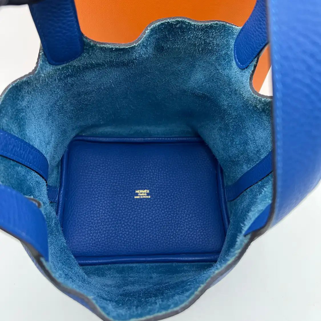 Hermes Hermes Picotin Lock 18 Prussian Blue Clemence cowhide leather picotin handbag go Size ONE SIZE - 6 Thumbnail