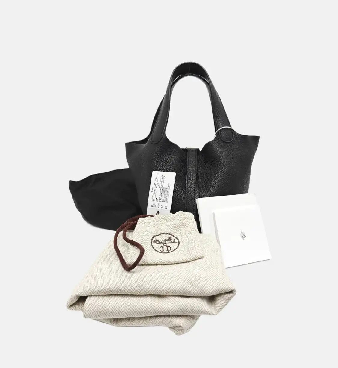 Hermes Hermes Picotin Lock 18 black Clemence cowhide leather picotin handbag silver har Size ONE SIZE - 8 Thumbnail