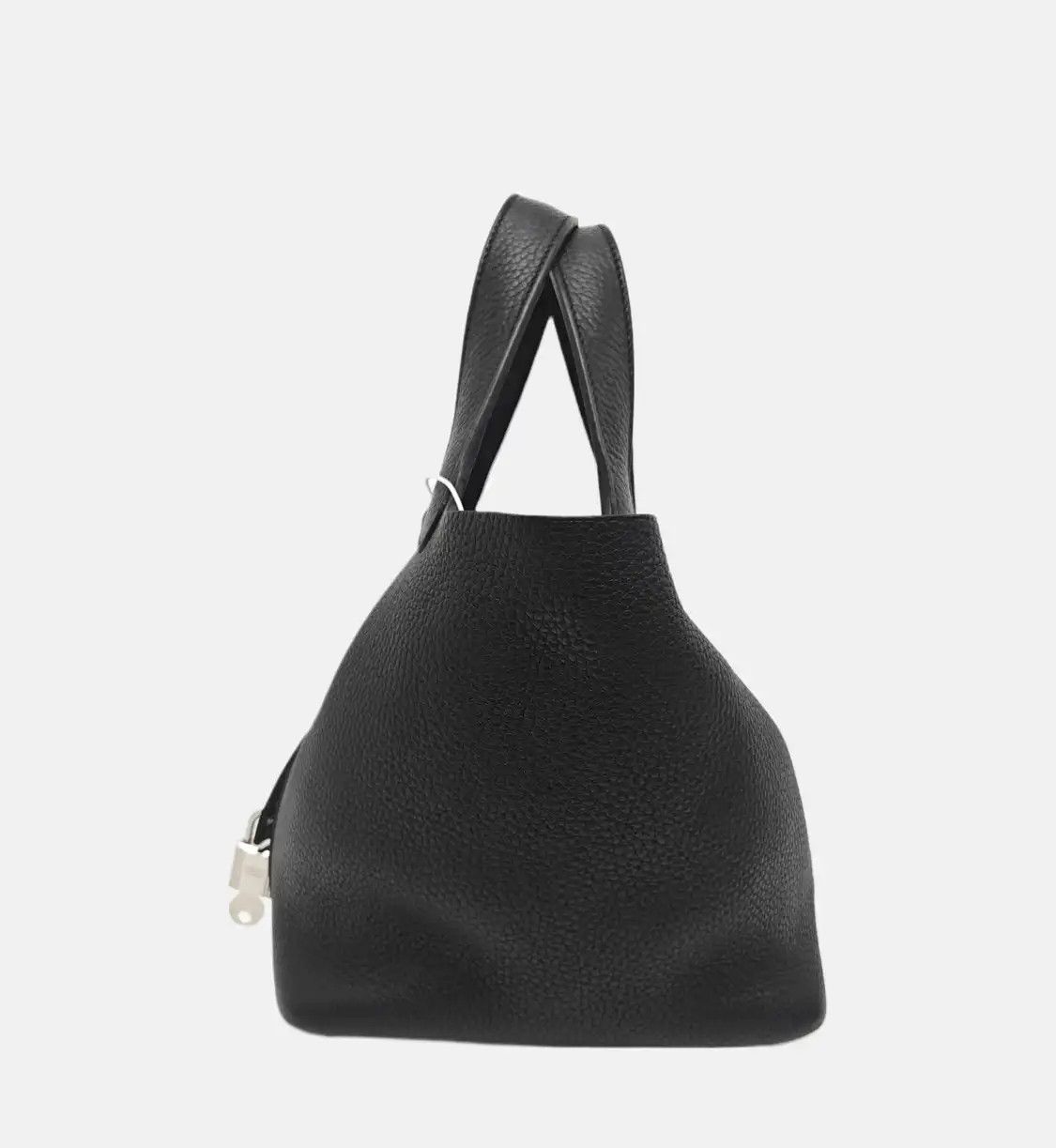 Hermes Hermes Picotin Lock 18 black Clemence cowhide leather picotin handbag silver har Size ONE SIZE - 3 Thumbnail