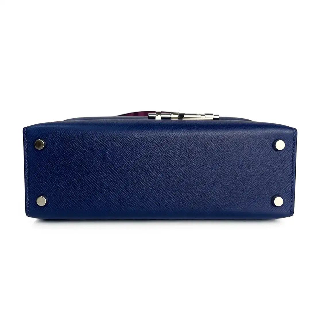 Hermes Hermes Verrou 21 blue cowhide leather Verrou bolt bag shoulder bag silver hardwa Size ONE SIZE - 5 Thumbnail