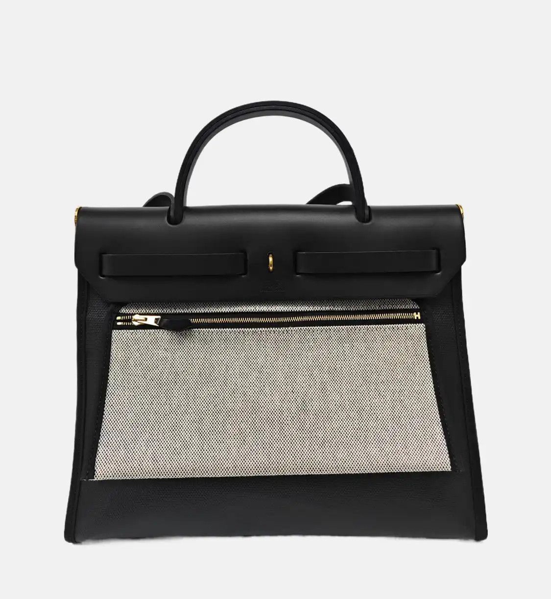 Hermes Hermes Herbag 31 black coated canvas shoulder bag gold hardware Z sub-pocket Size ONE SIZE - 5 Thumbnail