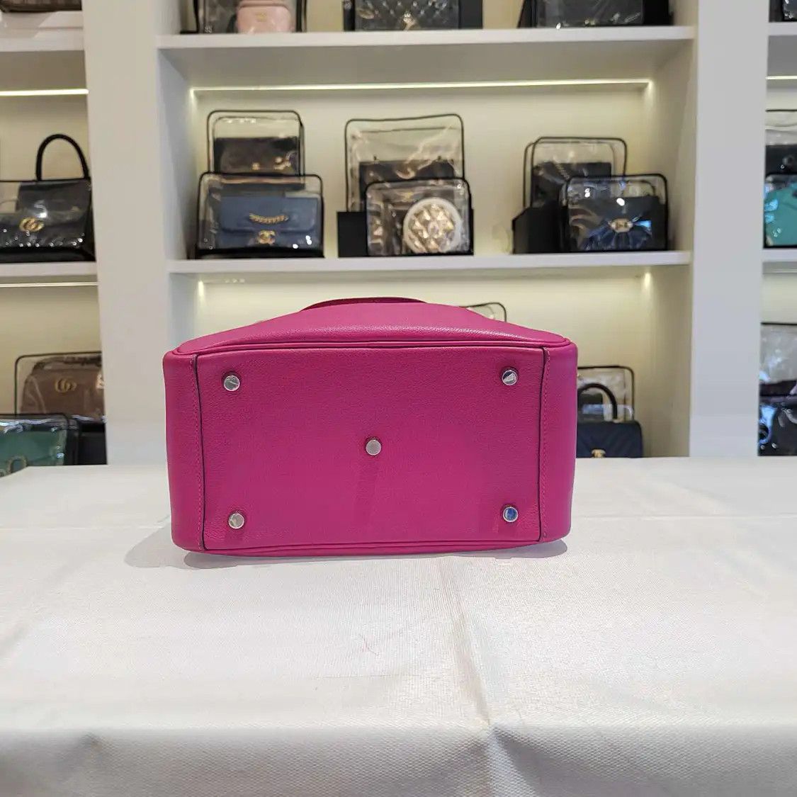 Hermes Hermes Lindy 26 purple cowhide leather Lindy bag shoulder bag silver hardware A Size ONE SIZE - 3 Thumbnail