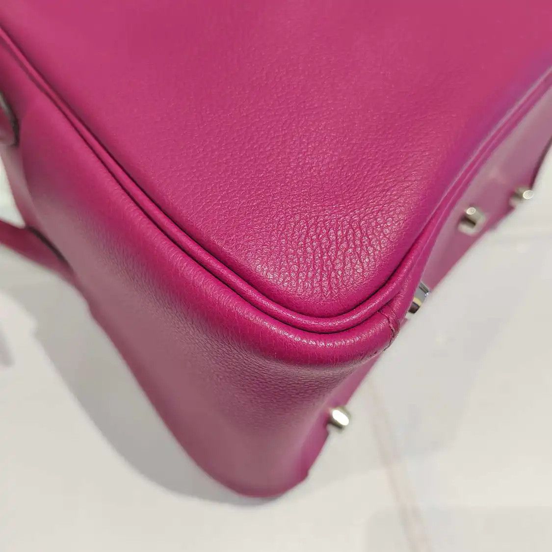 Hermes Hermes Lindy 26 purple cowhide leather Lindy bag shoulder bag silver hardware A Size ONE SIZE - 5 Thumbnail