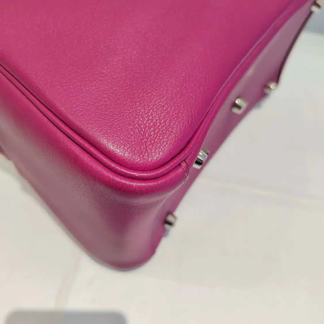Hermes Hermes Lindy 26 purple cowhide leather Lindy bag shoulder bag silver hardware A Size ONE SIZE - 7 Thumbnail
