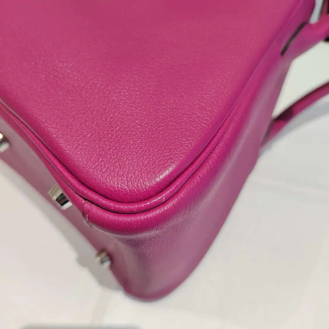 Hermes Hermes Lindy 26 purple cowhide leather Lindy bag shoulder bag silver hardware A Size ONE SIZE - 8 Thumbnail