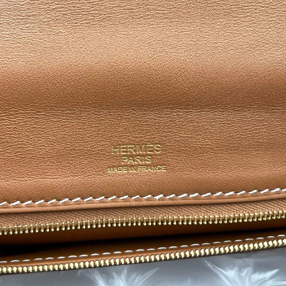 Hermes Hermes 24 35 brown cowhide leather handbag gold hardware Y Size ONE SIZE - 8 Thumbnail