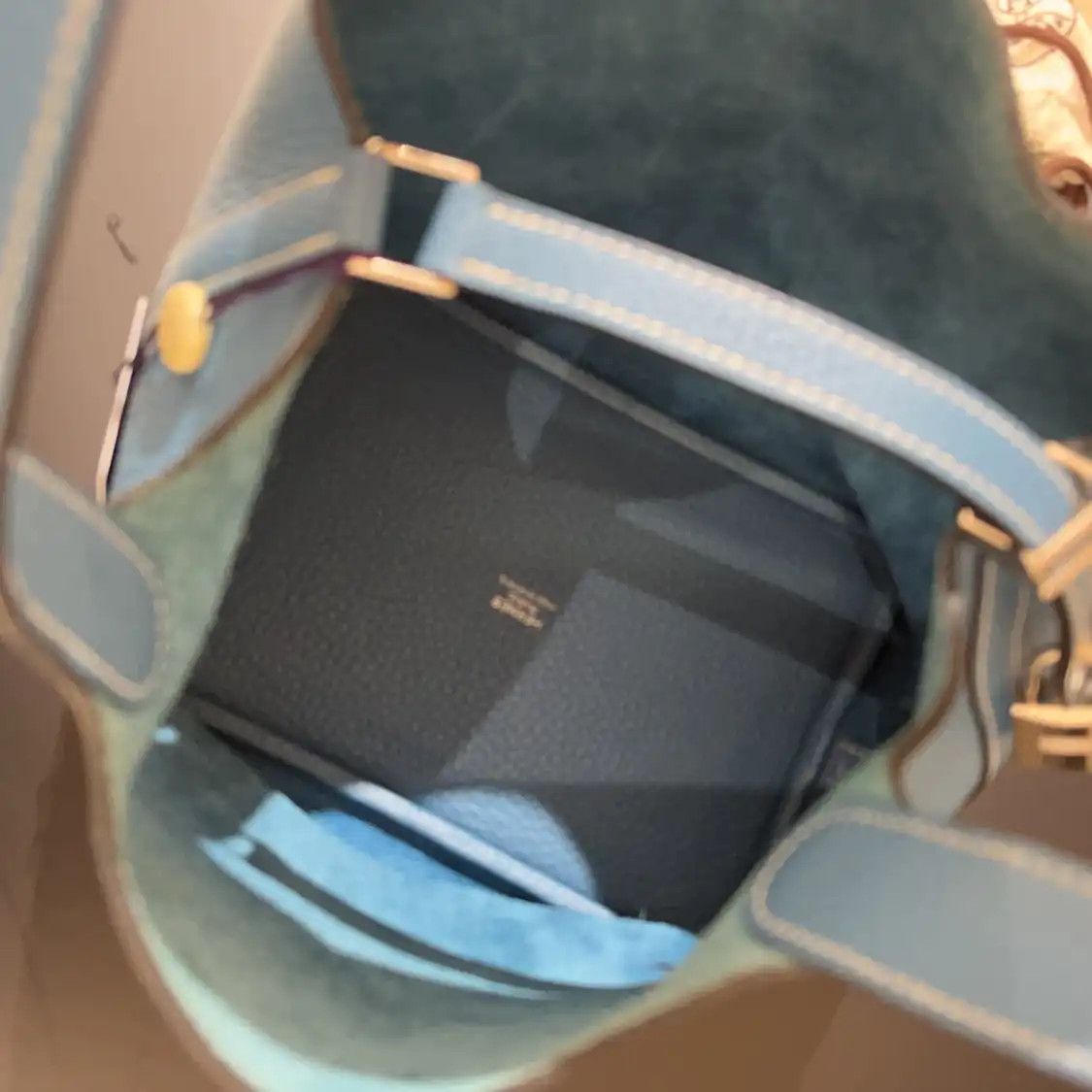 Hermes Hermes Picotin Lock 18 new denim blue Clemence cowhide leather picotin handbag s Size ONE SIZE - 6 Thumbnail