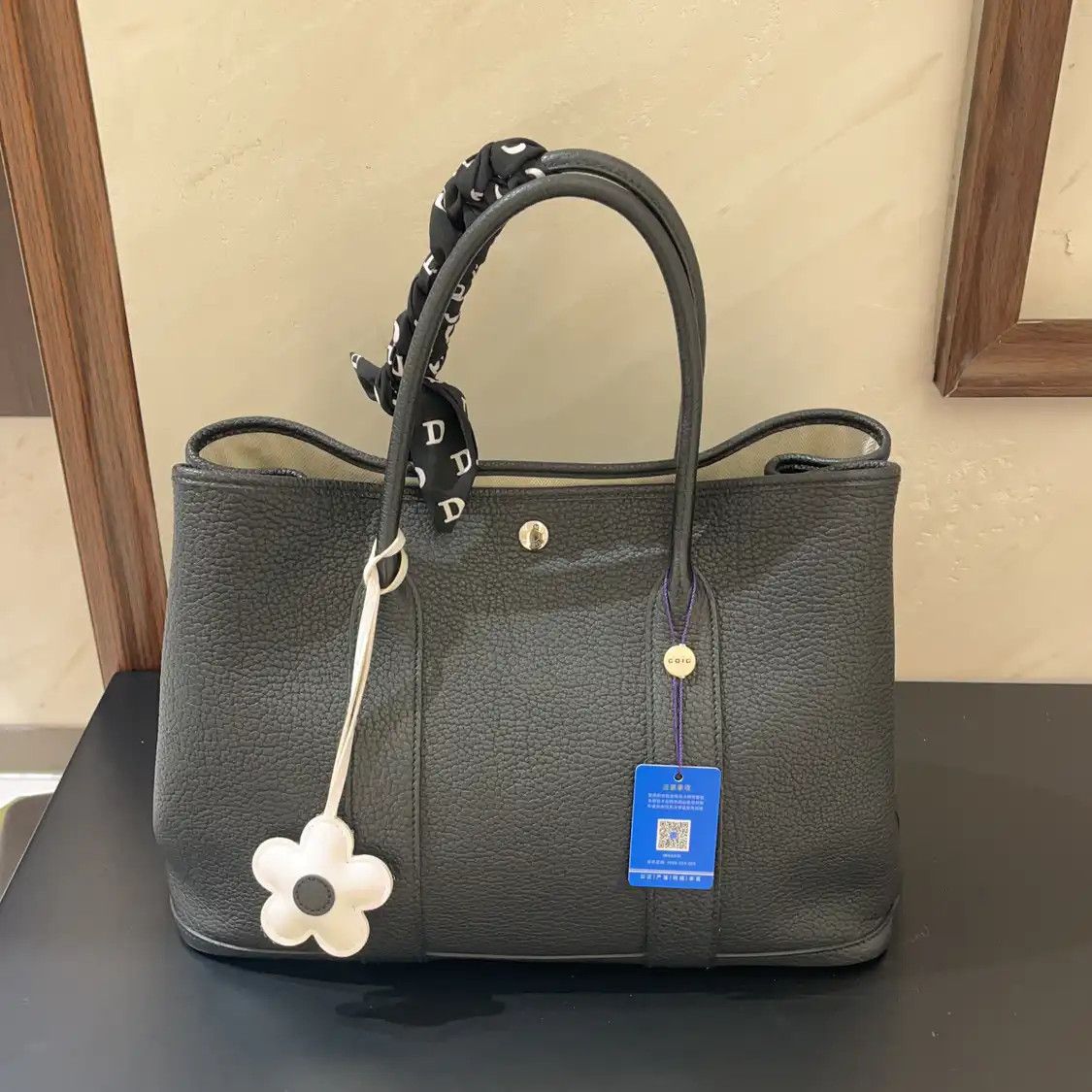 Hermes Hermes Garden Party 36 Midnight Blue Negondacowhide leather Garden Party handbag Size ONE SIZE - 7 Thumbnail