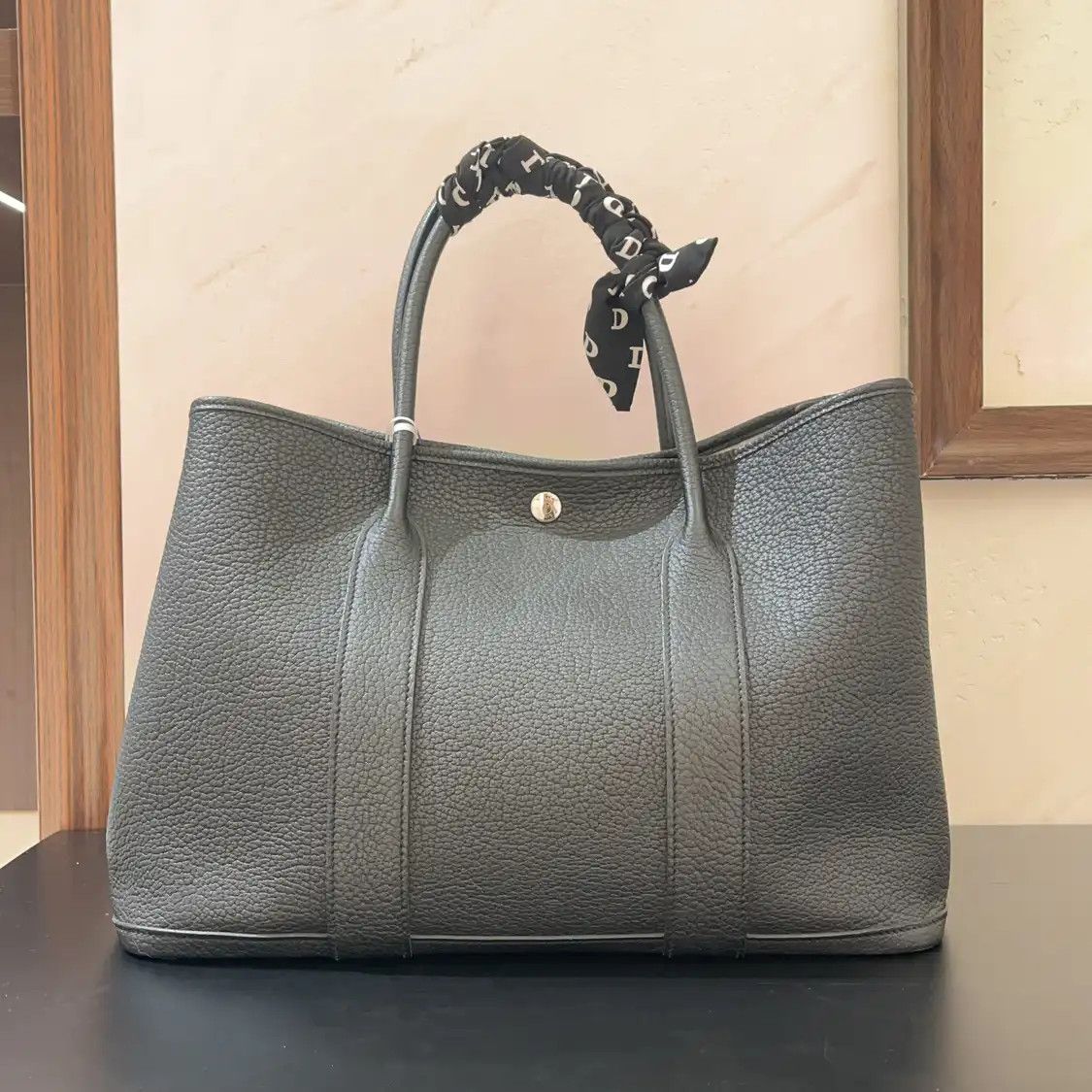 Hermes Hermes Garden Party 36 Midnight Blue Negondacowhide leather Garden Party handbag Size ONE SIZE - 4 Thumbnail