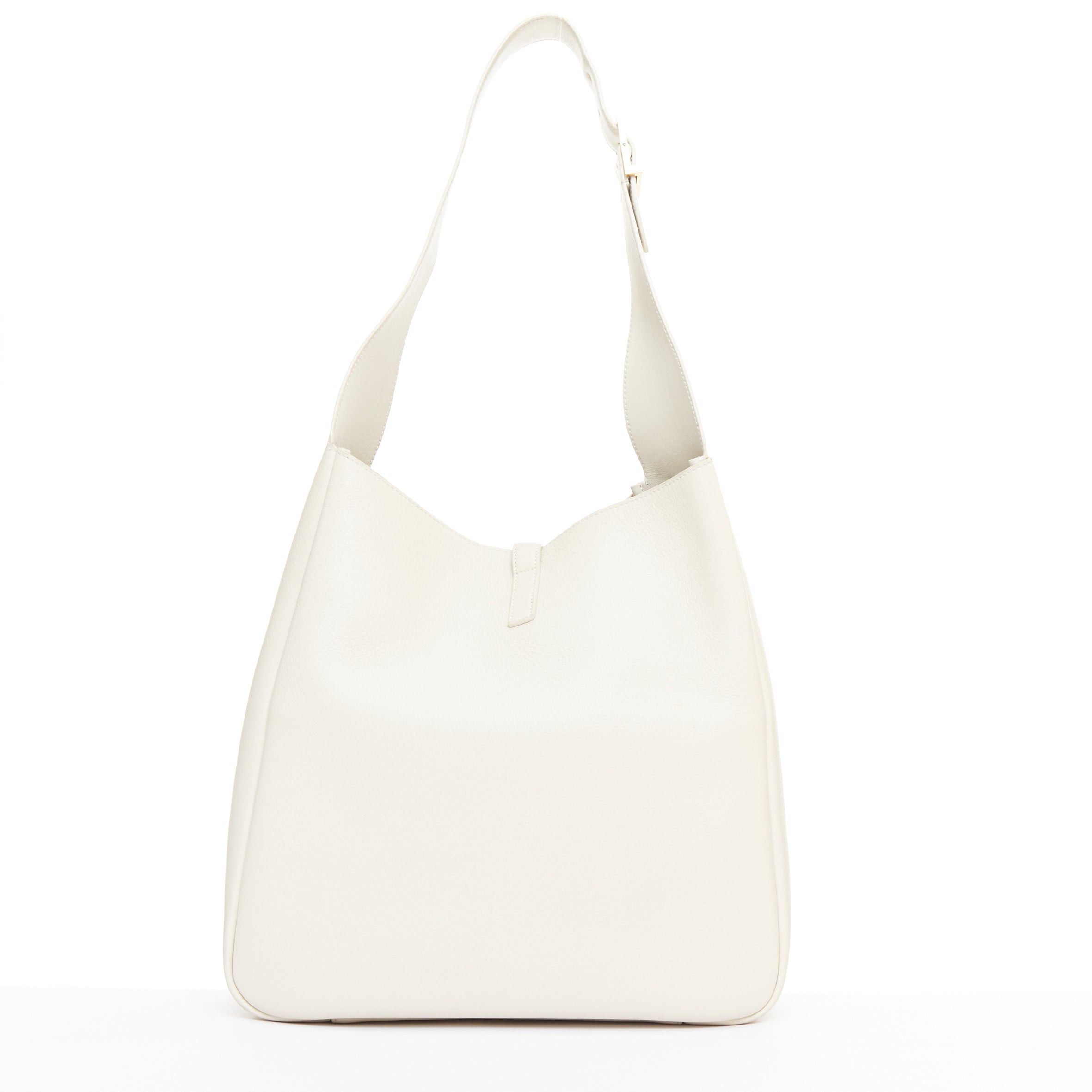 Saint Laurent Paris SAINT LAURENT 2024 Le 5 a 7 off white supple calfskin YSL logo Large hobo tote bag Size ONE SIZE - 5 Thumbnail