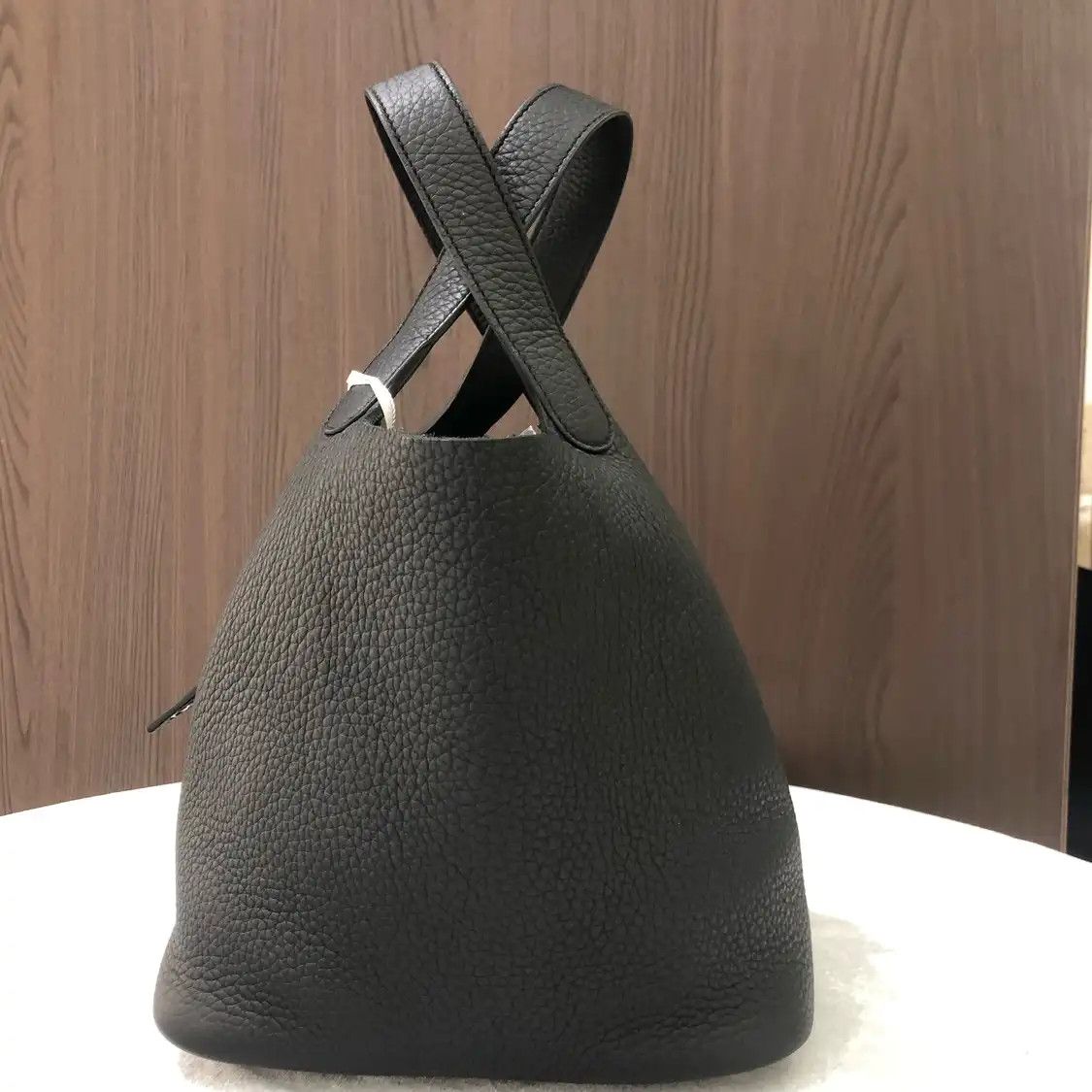 Hermes Hermes Picotin 22 black Clemence cowhide leather picotin handbag silver hardware Size ONE SIZE - 3 Thumbnail