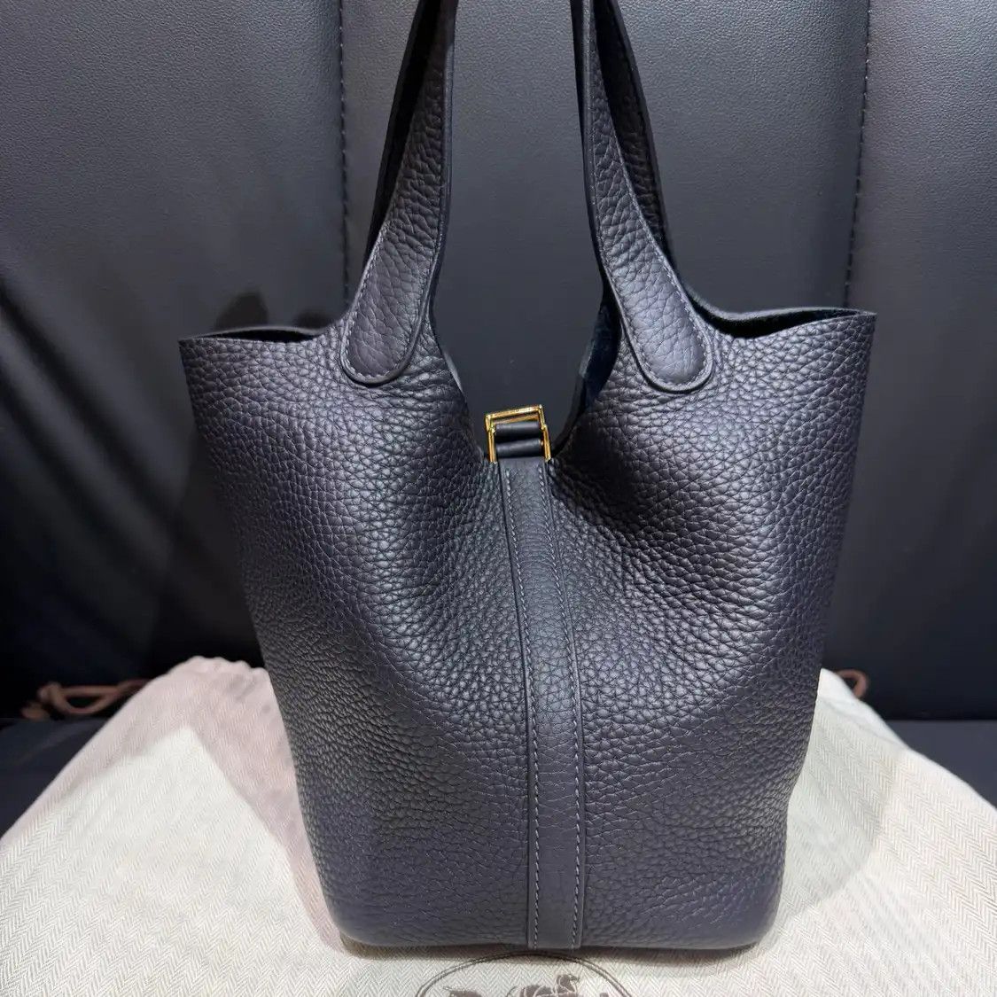 Hermes Hermes Picotin Lock ice blue Clemence cowhide leather picotin handbag gold hardw Size ONE SIZE - 6 Thumbnail