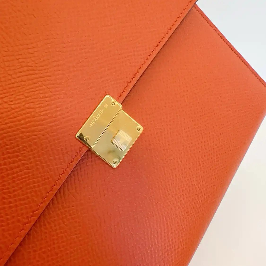 Hermes Hermes Clic 16 orange cowhide leather crossbody bag silver hardware B Size ONE SIZE - 8 Thumbnail