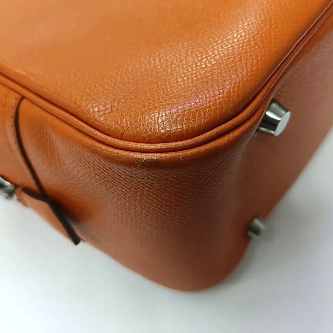 Hermes Hermes Plume 28 Hermes orange Epsom cowhide leather handbag silver hardware Size ONE SIZE - 11 Thumbnail