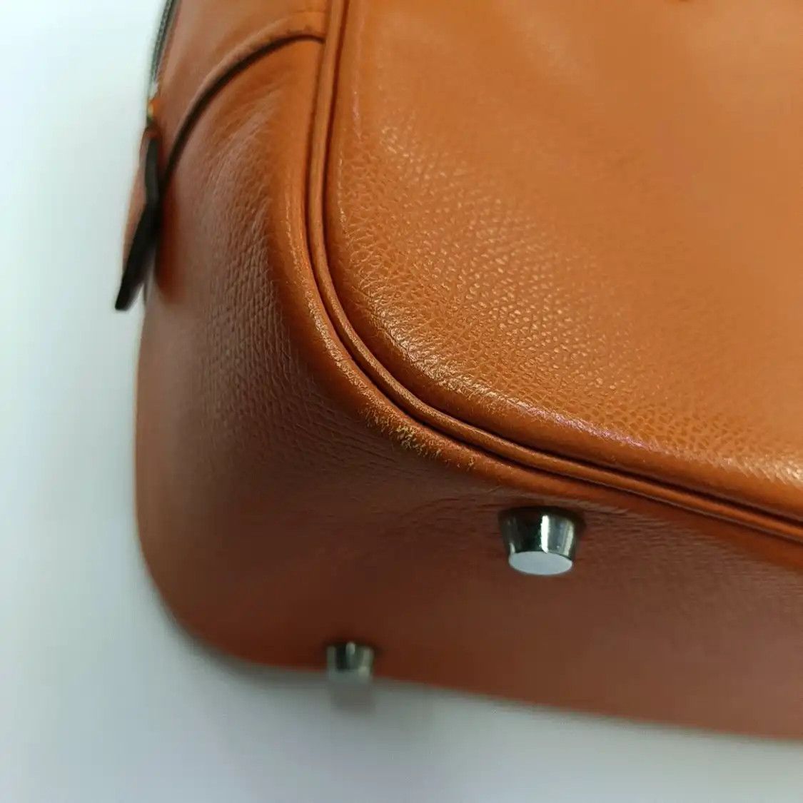 Hermes Hermes Plume 28 Hermes orange Epsom cowhide leather handbag silver hardware Size ONE SIZE - 10 Thumbnail
