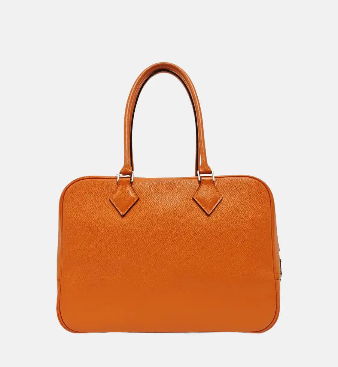 Hermes Hermes Plume 28 Hermes orange Epsom cowhide leather handbag silver hardware Size ONE SIZE - 5 Thumbnail