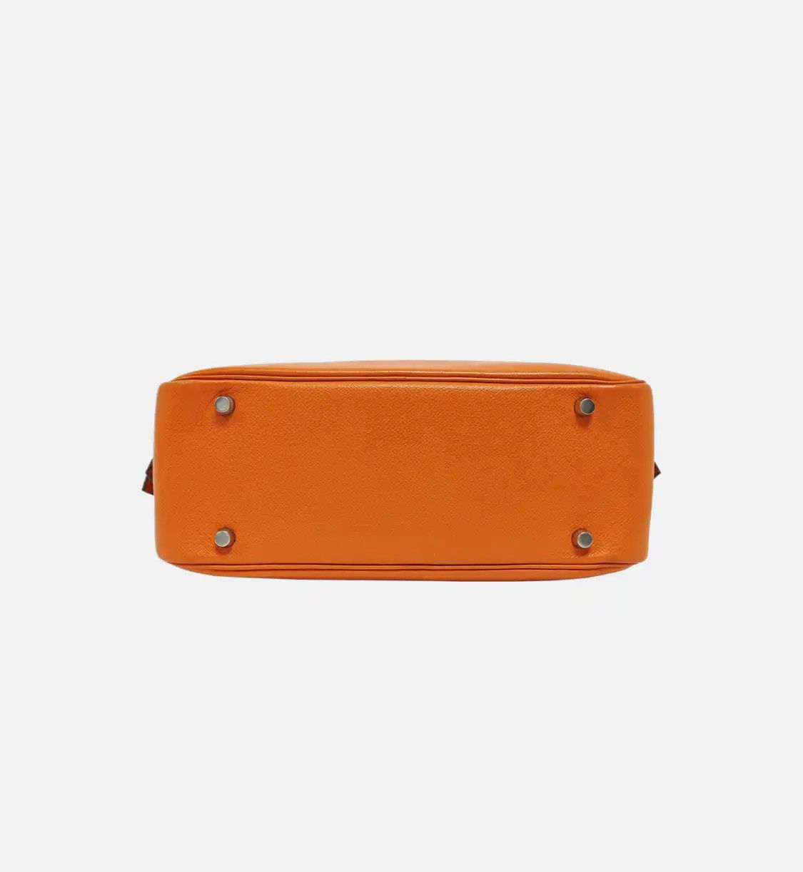 Hermes Hermes Plume 28 Hermes orange Epsom cowhide leather handbag silver hardware Size ONE SIZE - 6 Thumbnail