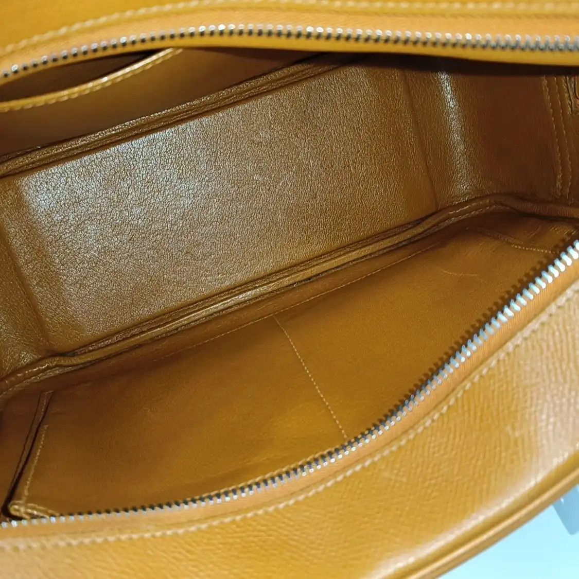 Hermes Hermes Plume 28 Hermes orange Epsom cowhide leather handbag silver hardware Size ONE SIZE - 7 Thumbnail